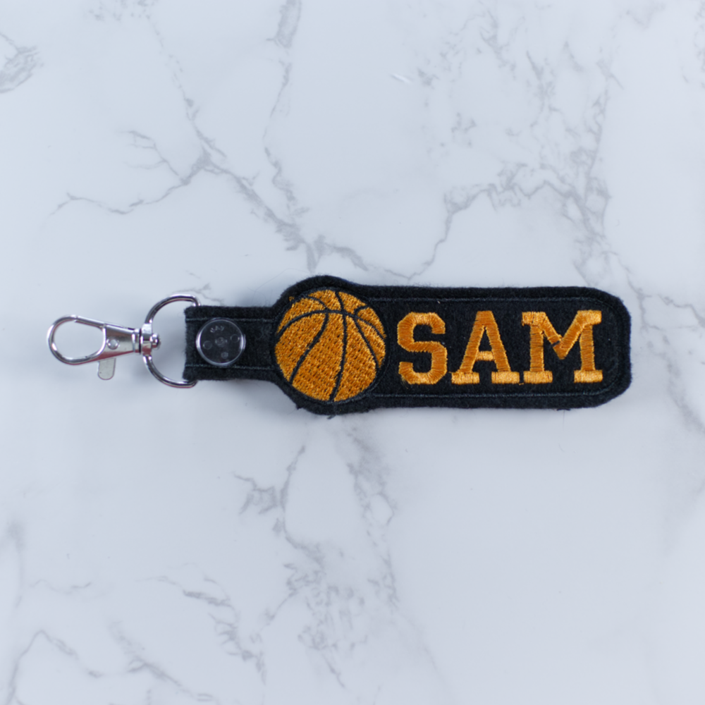 Personalize Basketball Keychain/Key Fob
