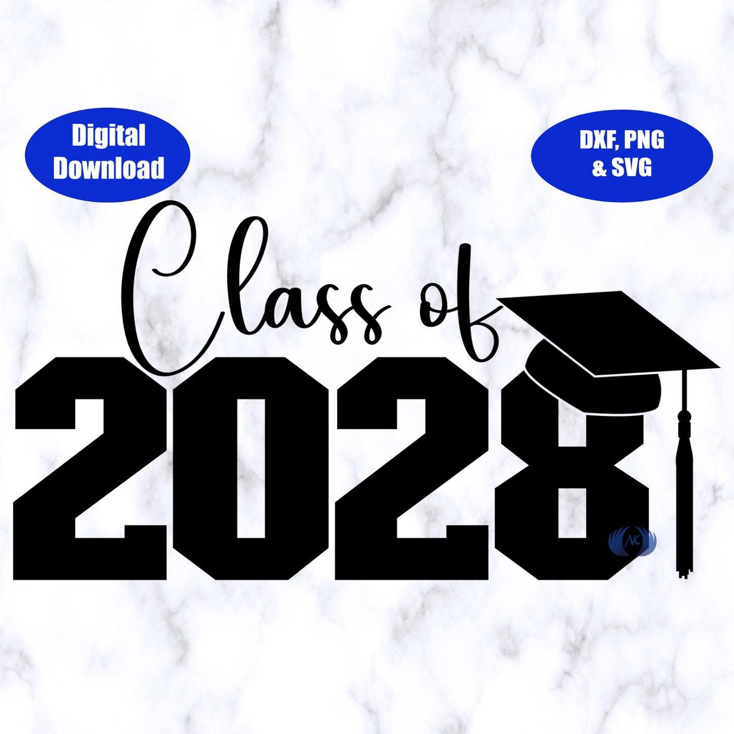 Class of 2028 Design 1 SVG, PNG, and DXF Digital Download