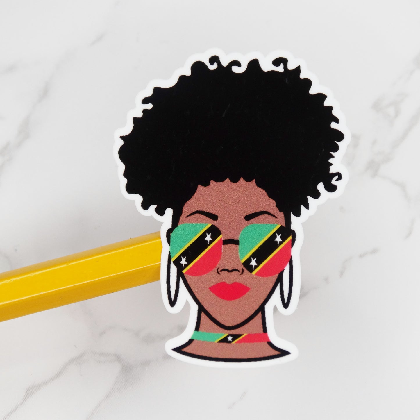 St. Kitts  & Nevis Queen Sticker