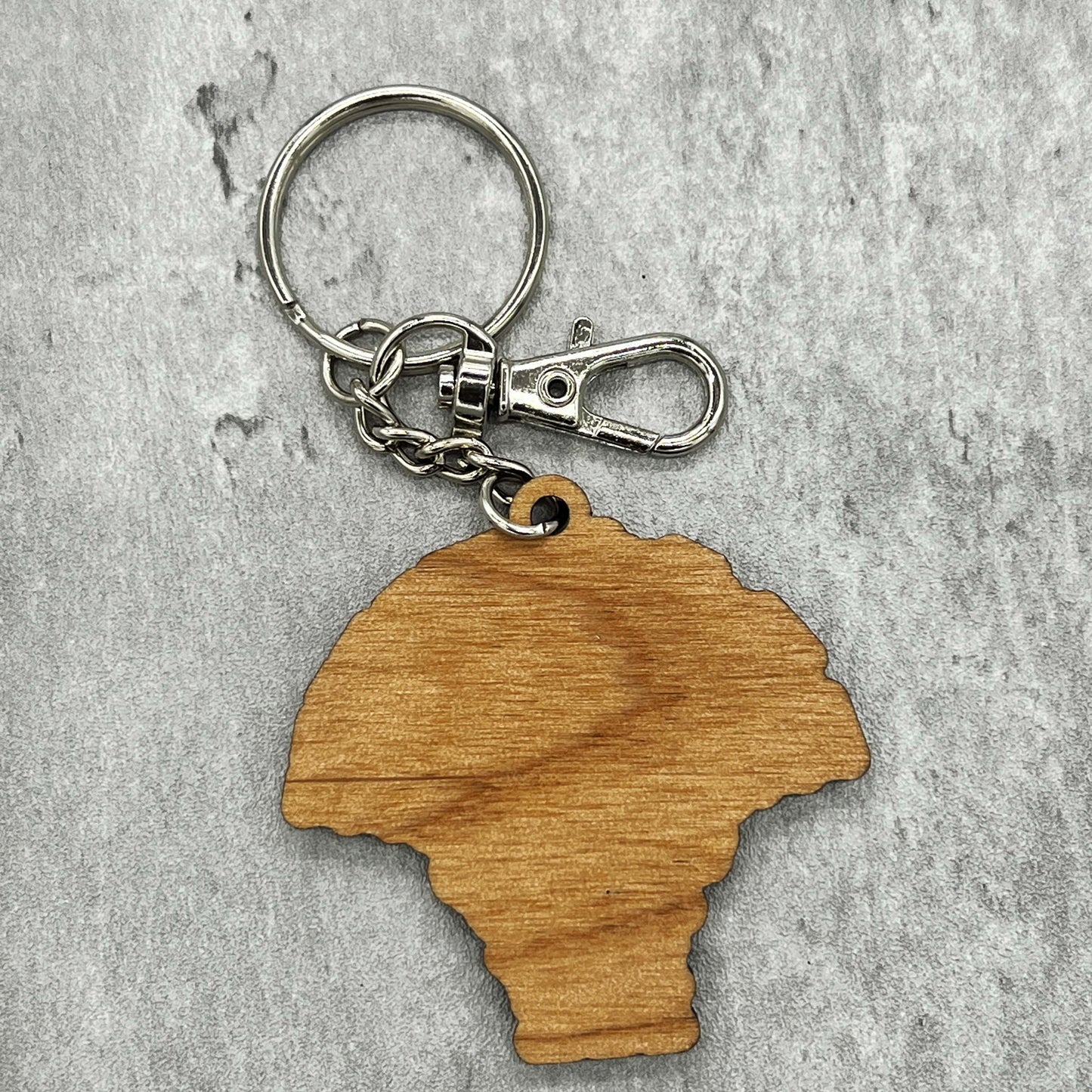 Brooklyn NY Wood Keychain