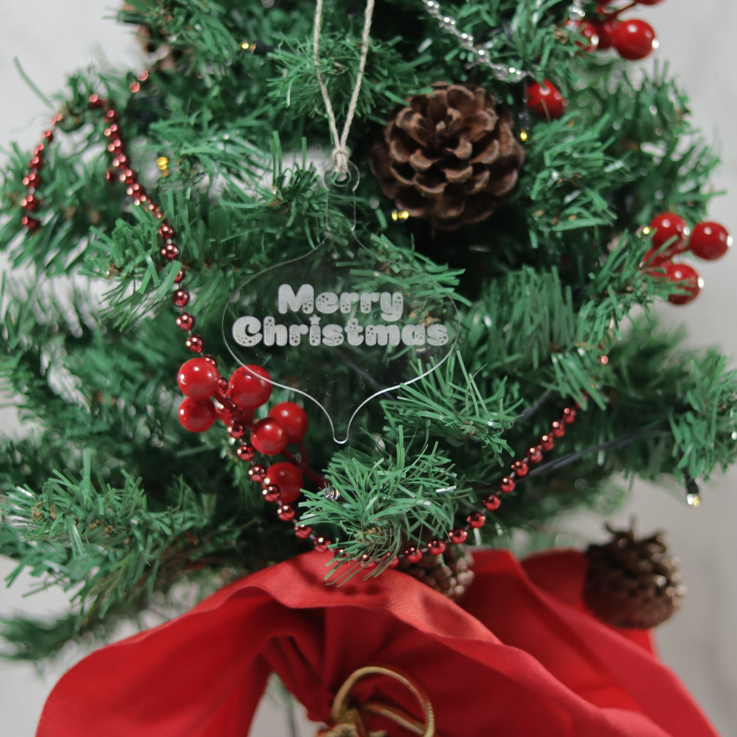 Merry Christmas Wood or Acrylic Ornament Version 2