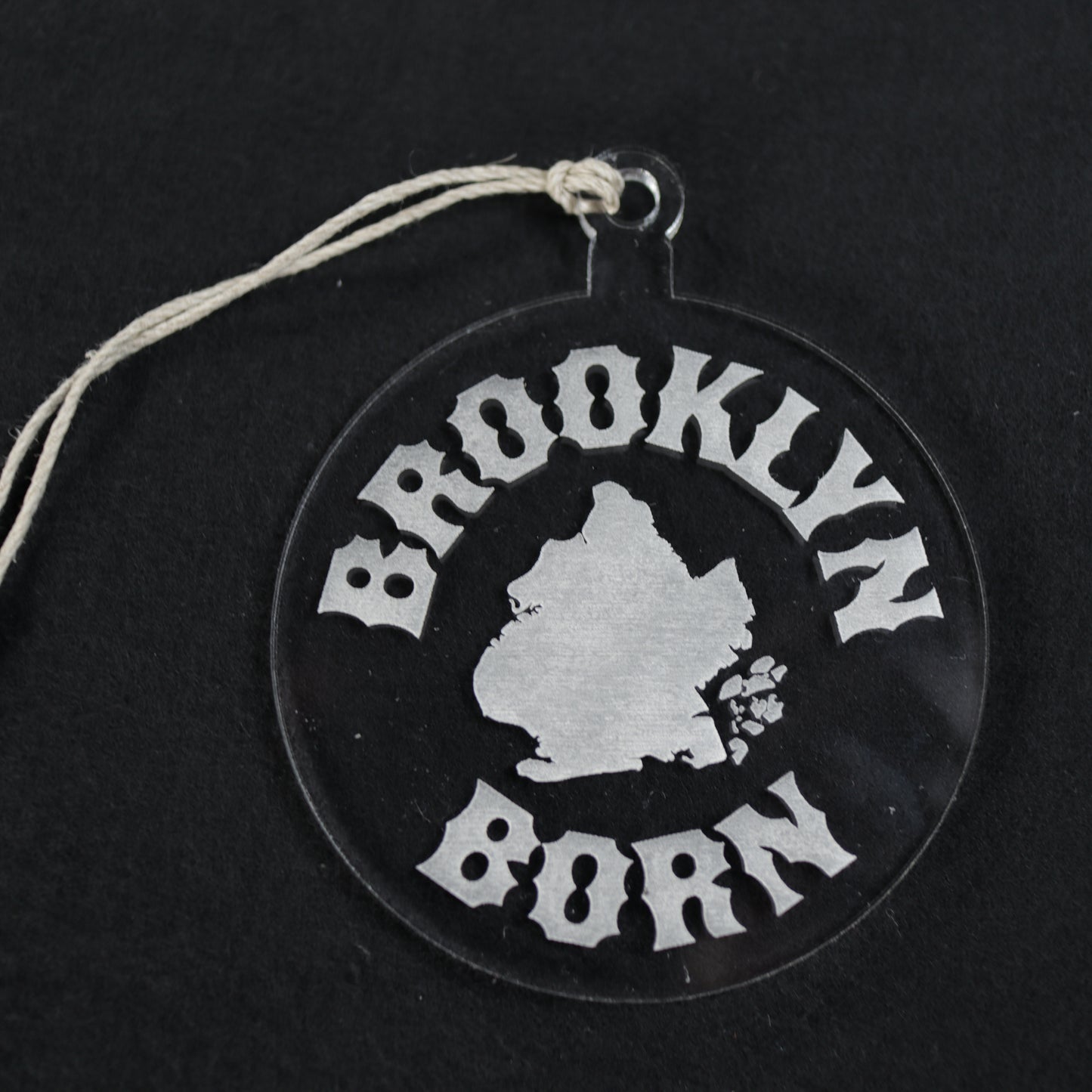 Brooklyn NY Born Wood or Acrylic Round Christmas Tree Ornament