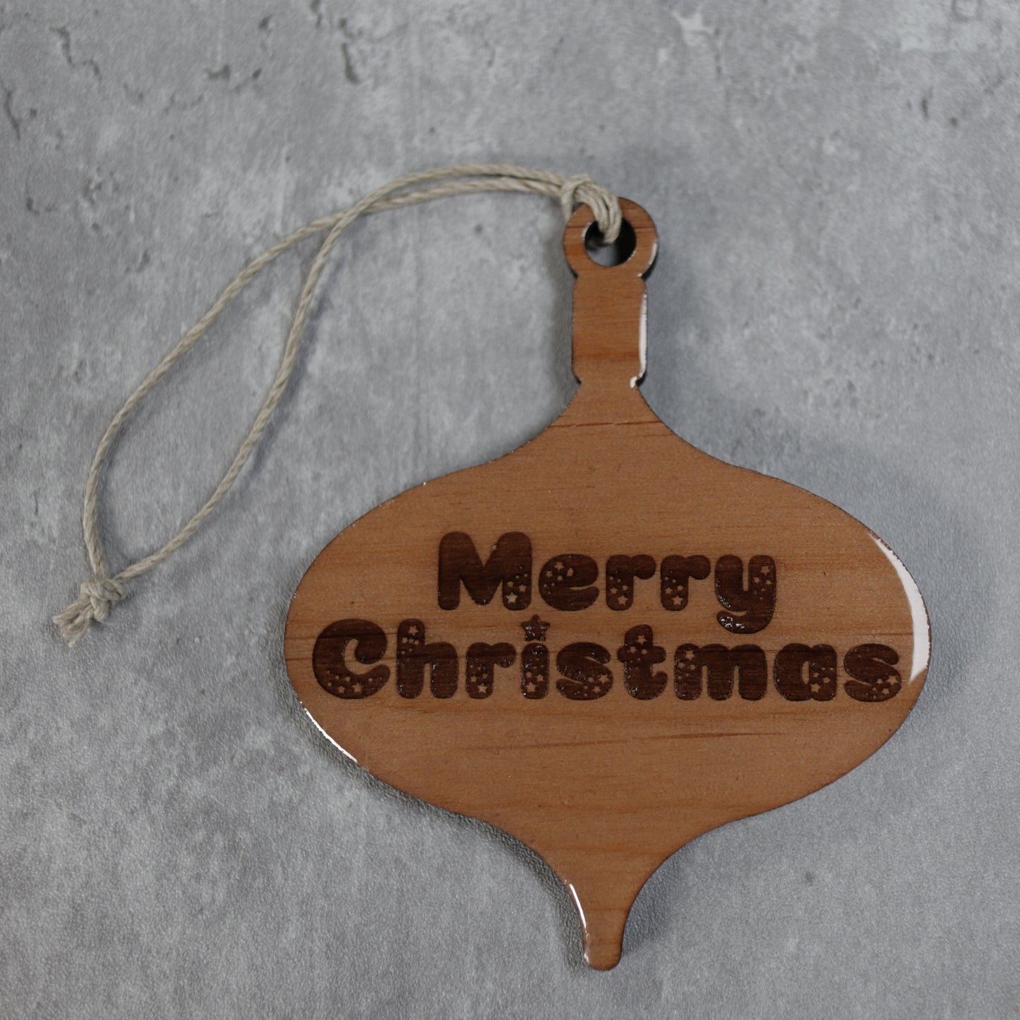 Merry Christmas Wood or Acrylic Ornament Version 2