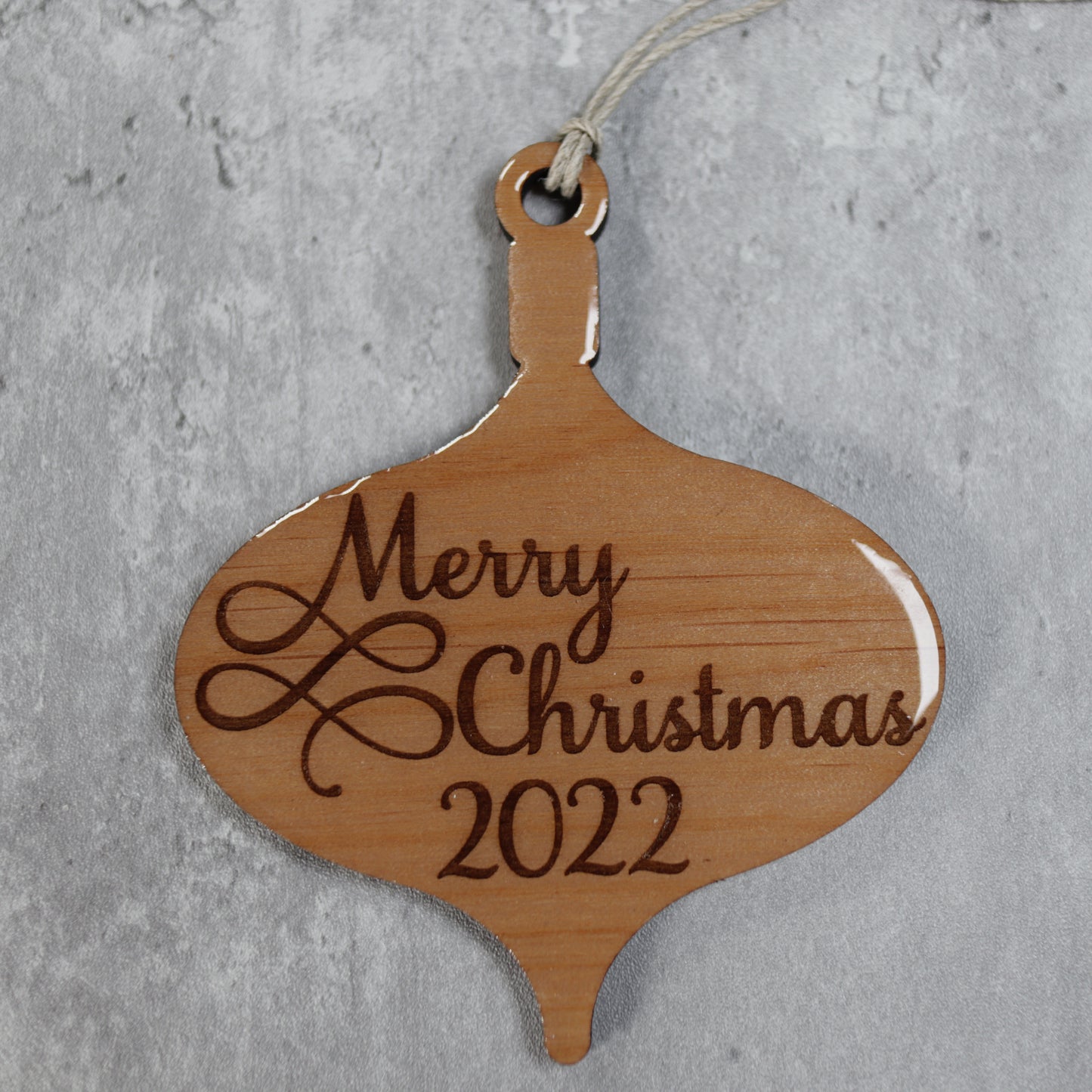 Merry Christmas Wood or Acrylic Ornament Version 1