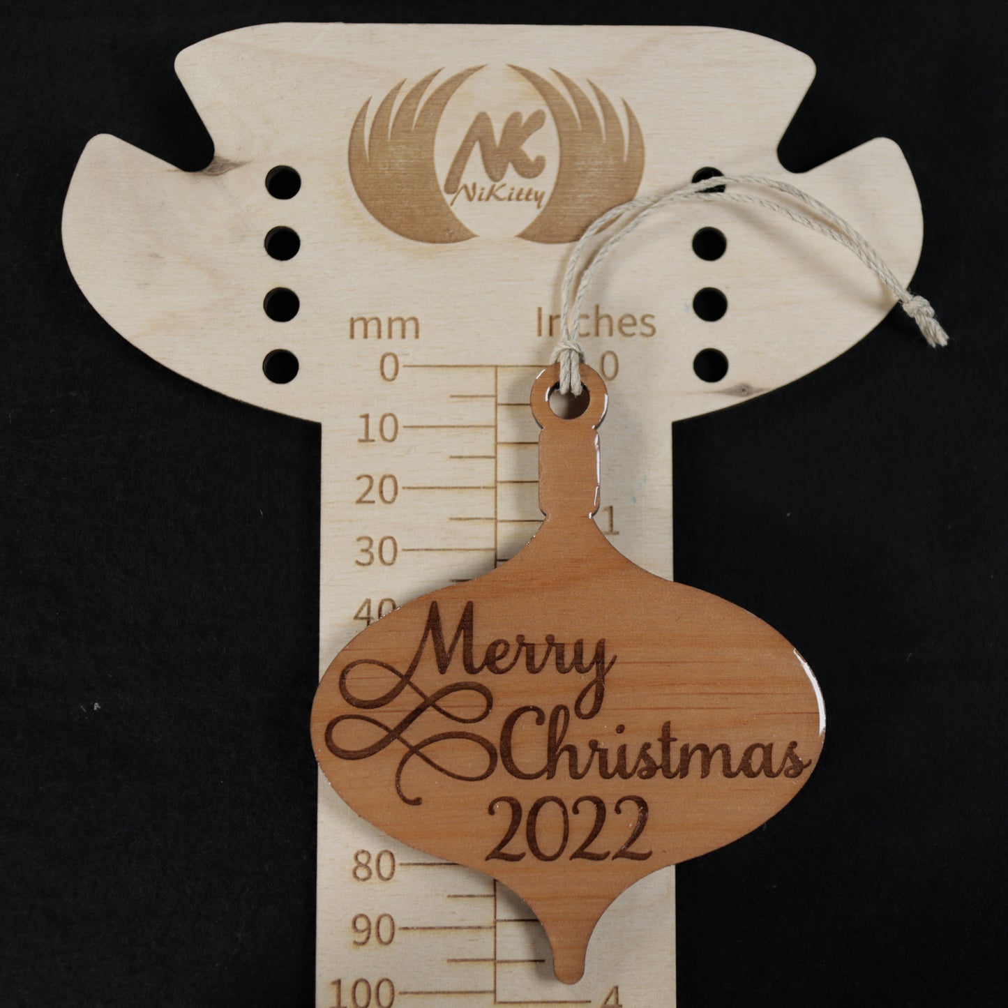 Merry Christmas Wood or Acrylic Ornament Version 1