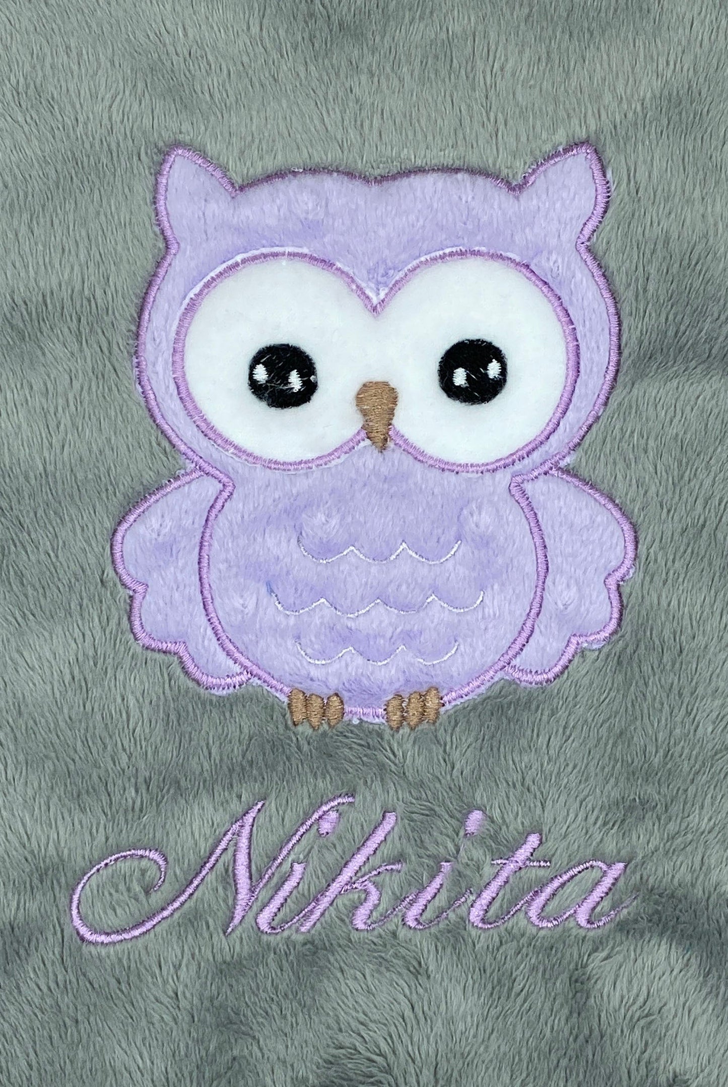 Personalize Owl Baby Lovey Security Blanket