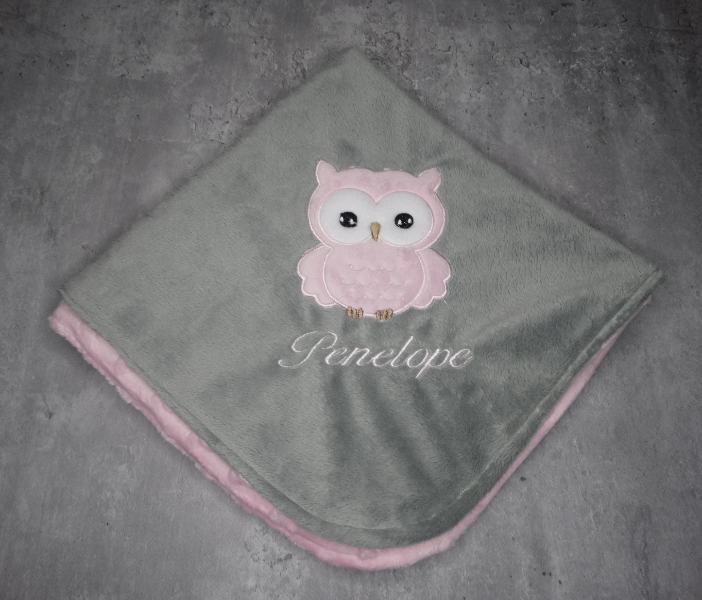 Personalize Owl Baby Lovey Security Blanket