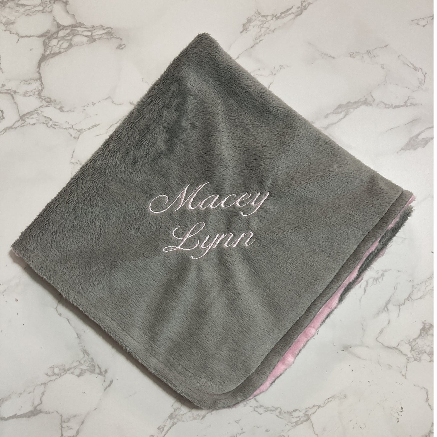 Personalize Baby Name Lovey Minky Blanket